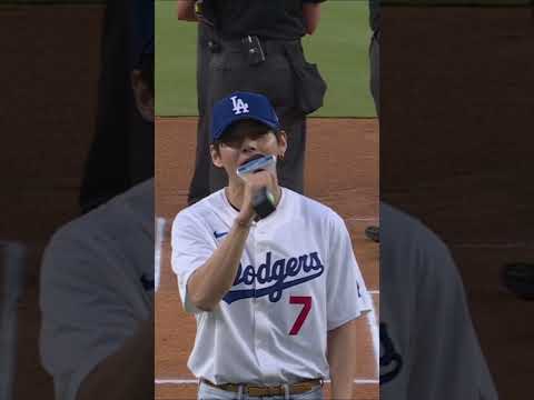 "It's time for Dodger baseball!" - V from BTS 🗣️ #BTS #BTSArmy #방탄소년단 #Taehyung