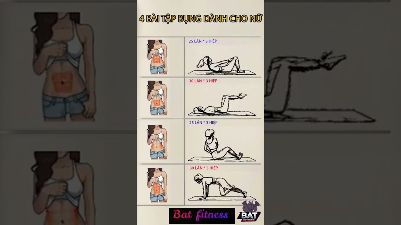Bài Tập Bụng Cho Nữ Tại Nhà 🚀 Hiệu Quả Nhanh Chóng