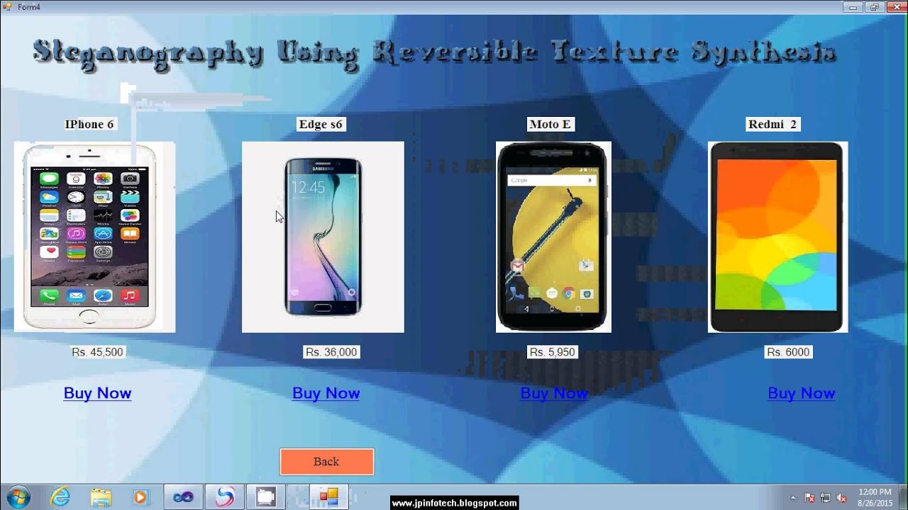 Reversible Texture-Based Steganography: Final Year Dot Net Project 📁