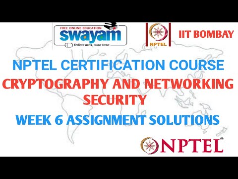 Cryptography and Network Security | NPTEL | Week 6 | Assignment Solution | Jan 2021 |