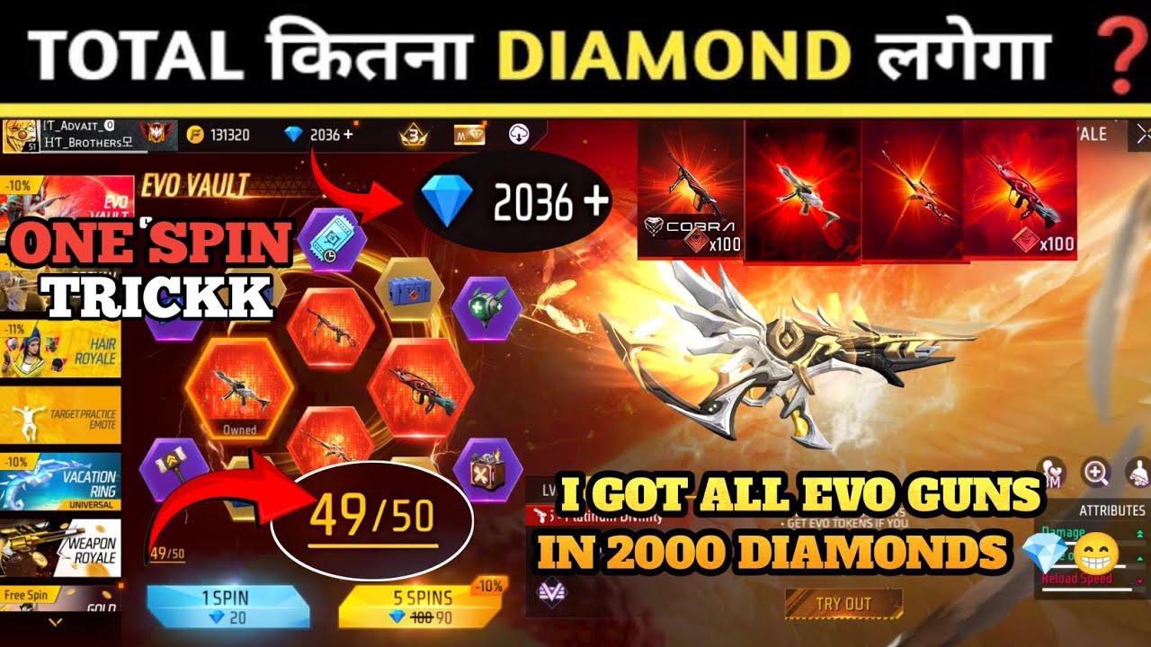 Free Fire EVO Vault Event: Spin for EVO MP40 & MP5 🎉