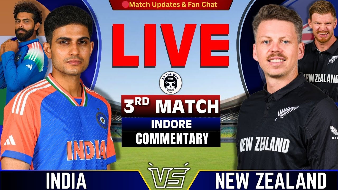 India vs New Zealand 3rd ODI Live | Last 25 Overs 🏏