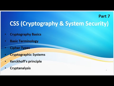 Video 8: Cryptography & System Security, Basic Terminologies, Cryptanlysis