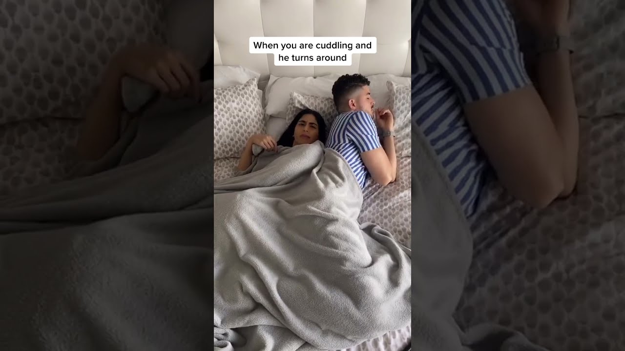 Cuddling and He Turns Around 😄 #shorts