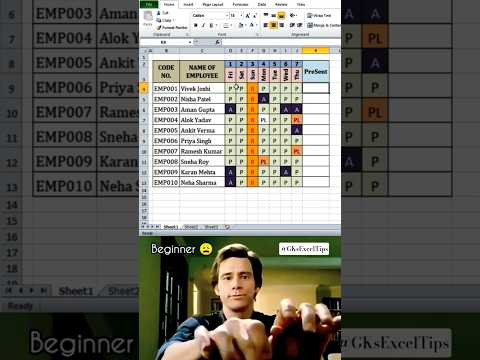 Track Attendance in Excel 🔥 | COUNTIF Formula Explained