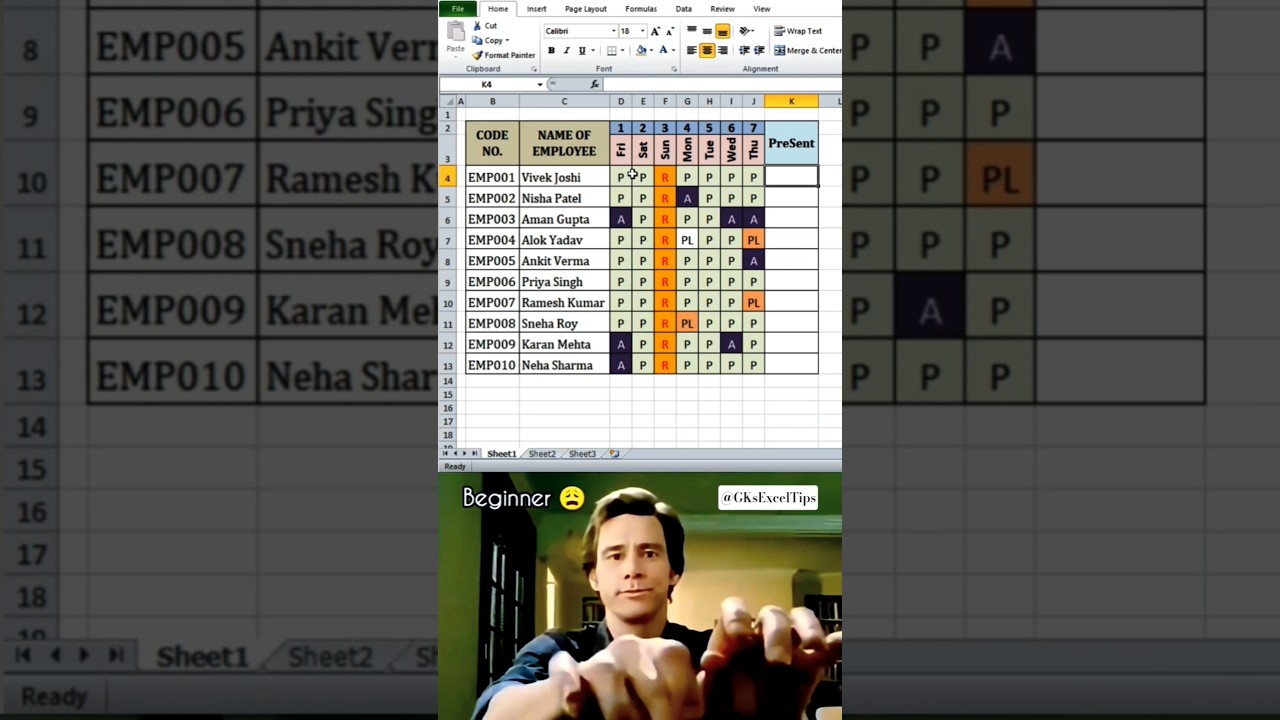 Master Attendance Tracking in Excel with COUNTIF Formula 📊