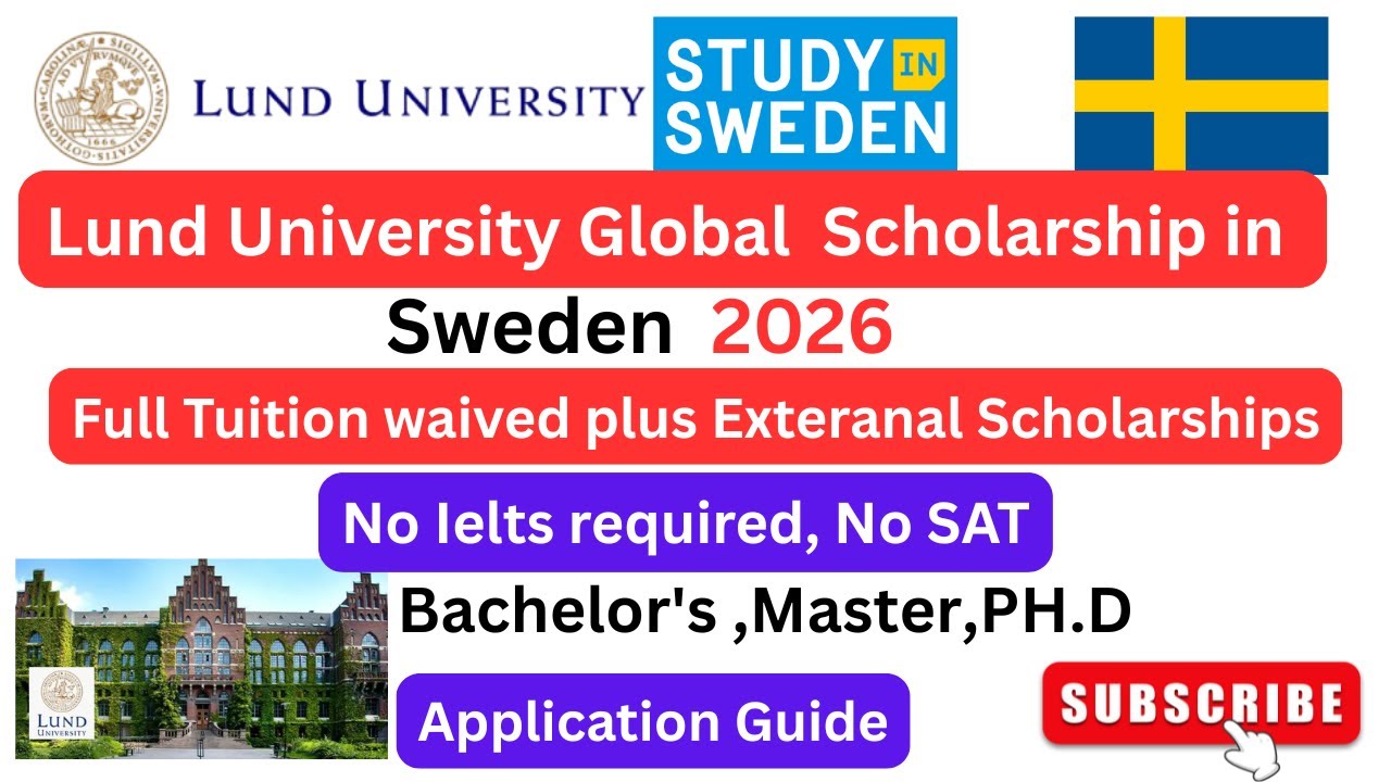 Apply for Lund University Global Scholarship 2026 🇸🇪