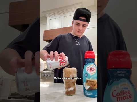 Making A Dirty Soda But With Snow… 🤤