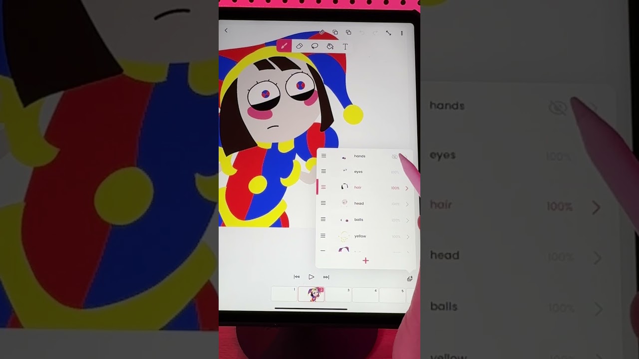 3D Pomni Tutorial with New FlipaClip Features 🎨