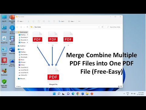 How to Merge Combine Multiple PDF Files into One PDF File (Free-Easy)