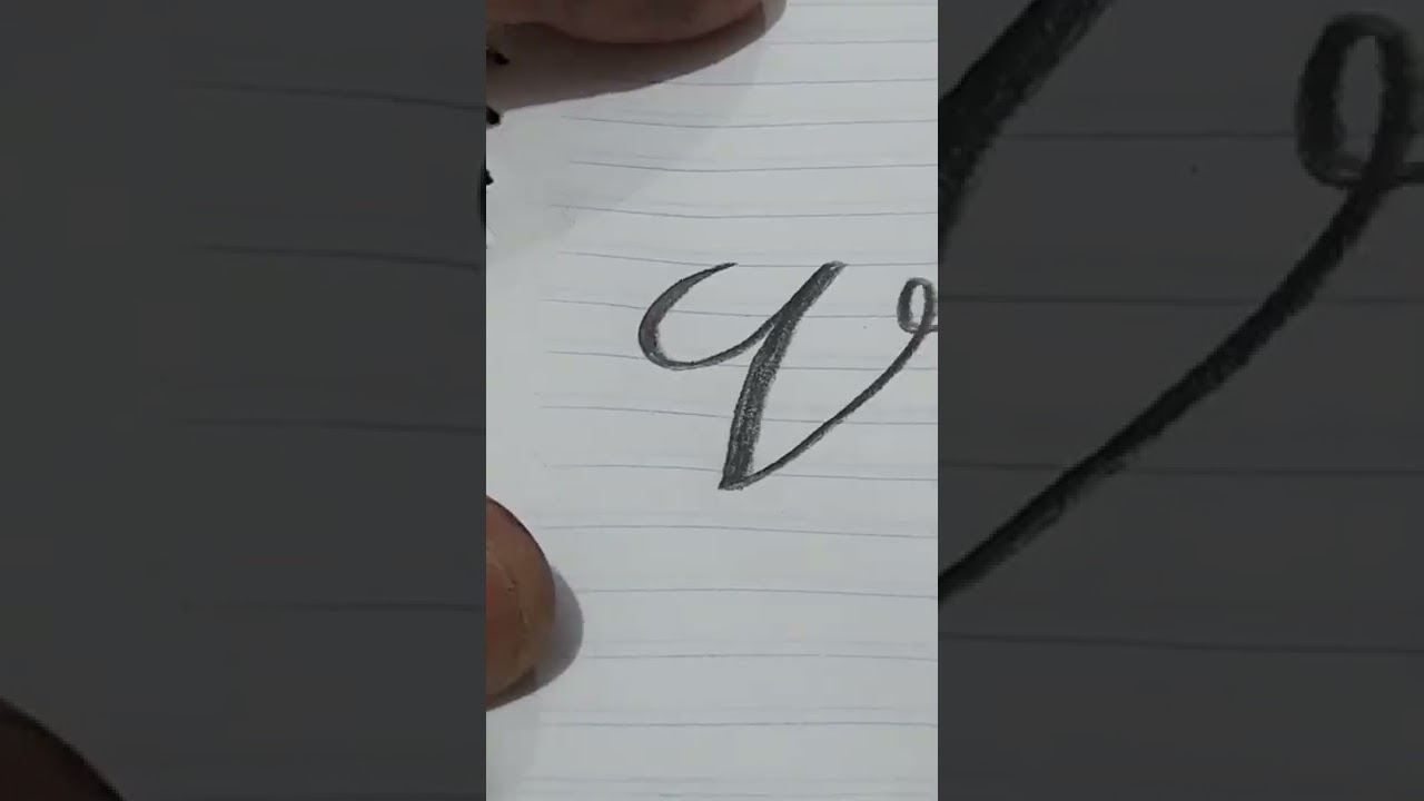 Letra V Cursiva Maiúscula e Minúscula ✍️