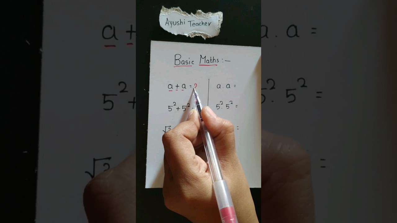 Basic Math Tricks by Ayushi Teacher 📐