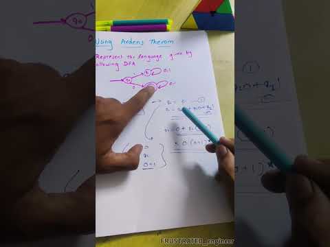 ✍️DFA to RE | Arsen's Theorem 🧑🏫 | CONVERSION | R= Q+RP | #shorts #cse #toc #exam #computerscience