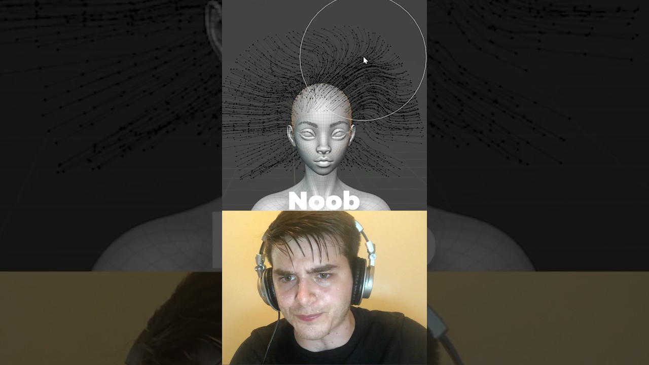 Noob vs Pro: Realistic Hair in Blender ✨