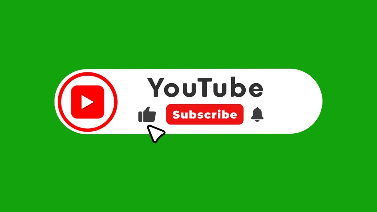 Green Screen YouTube Subscribe Button 🎥