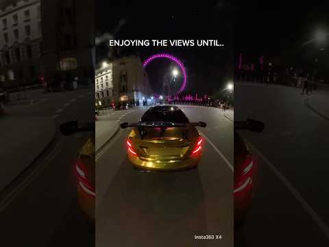 STRAIGHT PIPED C63 BLACK SERIES REV NEXT TO LONDON EYE #car #mercedes #c63 #london #loud