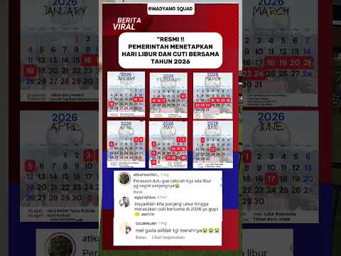 Resmi,, pemerintah menetapkan hari libur dan cuti bersama tahun 2026 #masukberanda #shorts #viral
