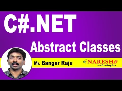 Abstract Classes in C#.NET | C#.NET Tutorial | Mr. Bangar Raju