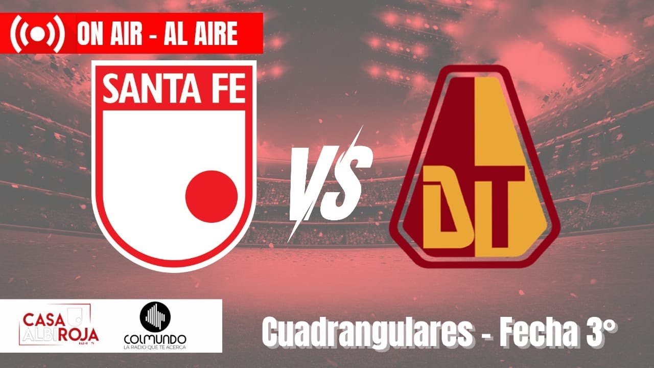 Santa Fe vs Tolima en vivo por Radio 1040 AM 📻