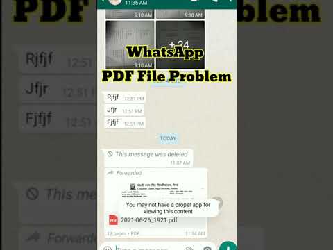 WhatsApp Pdf Not Opening || WhatsApp Pdf Nahi Khul Raha Hai