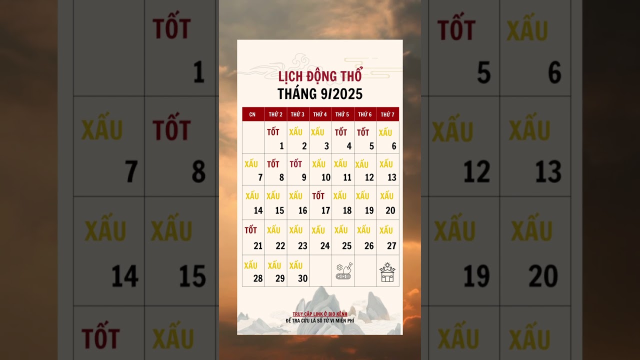 Lịch Động Thổ Tháng 9/2025: Chọn Ngày Vàng May Mắn Cho Dự Án Của Bạn 🏗️