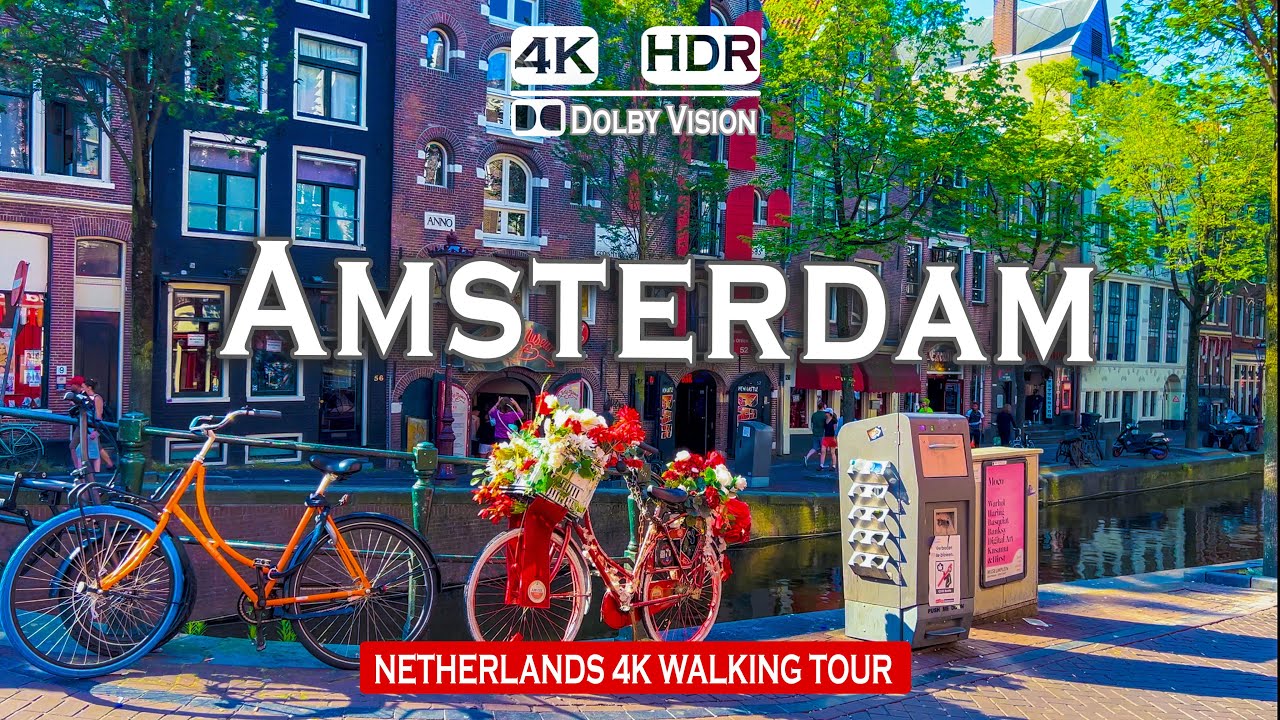 Sunny 4K Walking Tour of Amsterdam 🇳🇱