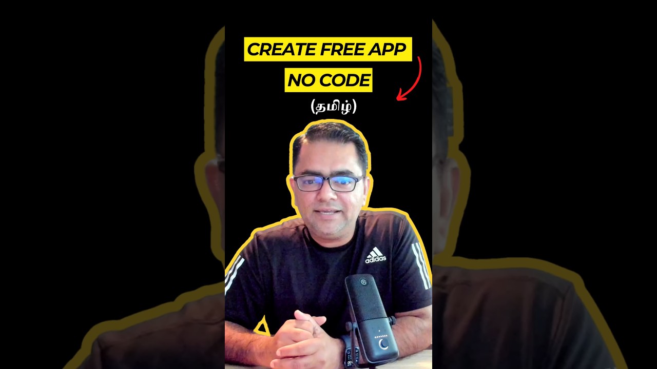 Create a FREE No-Code App Easily! π | Tamil DIY App Development
