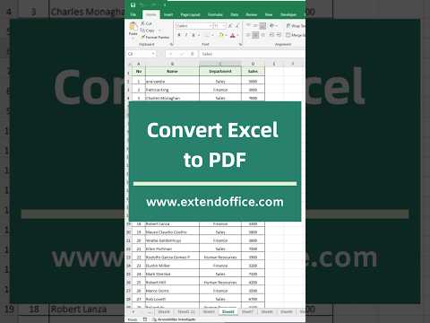 Convert Excel to PDF #excel