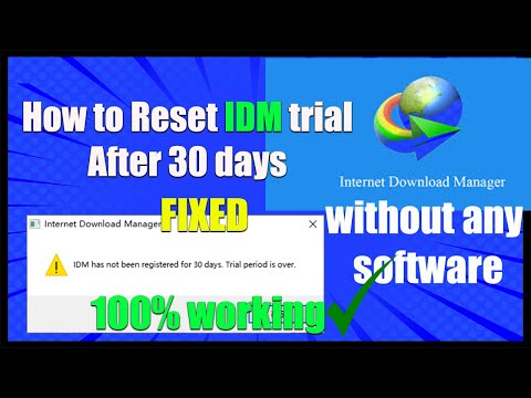 How to reset IDM(internet download manager) trial after 30days 2024