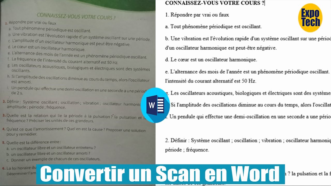Convertir un scan en document Word éditable en 2 min 📄