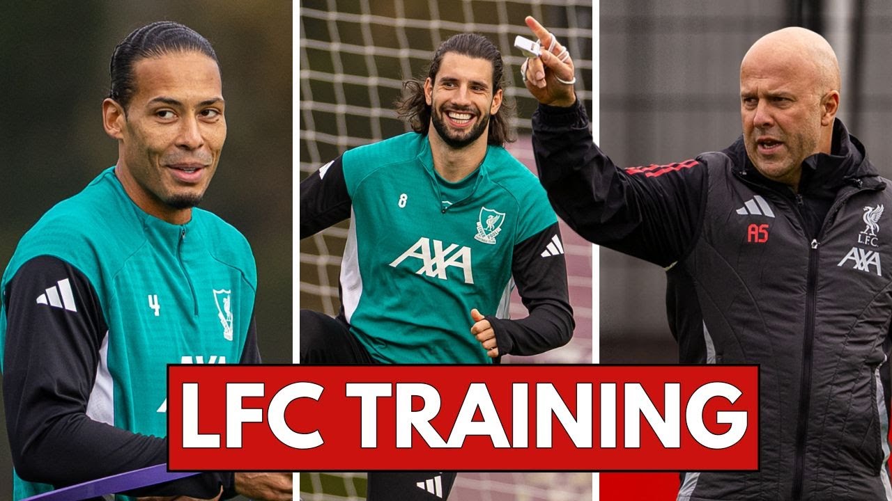 Liverpool FC Training Session Ahead of Real Madrid Match - No Alexander Isak