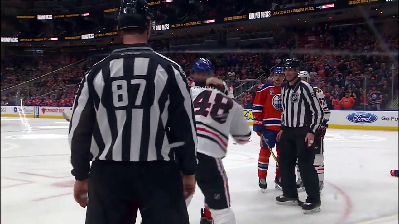 Nugent-Hopkins and Hinostroza in Rare Fight 🥊