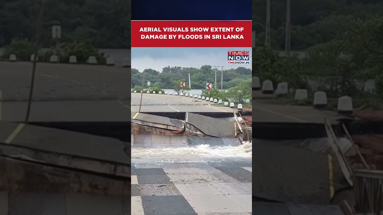 Sri Lanka: Aerial Visuals Show Flood Destruction That Killed Over 334, Displaced 1.5 Lakh #shorts