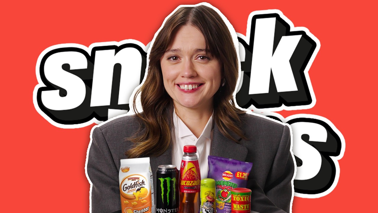 Aimee Lou Wood Battles British & American Snacks in Epic Taste Test 🇬🇧🇺🇸