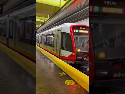 SF MUNI LRV4 #2094 on M Ocean View at Powell Station