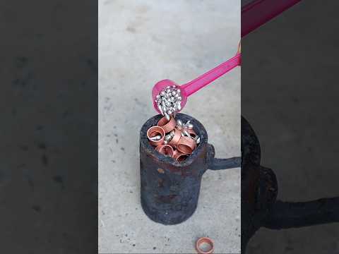 Casting Bronze Knife out of Copper Rings