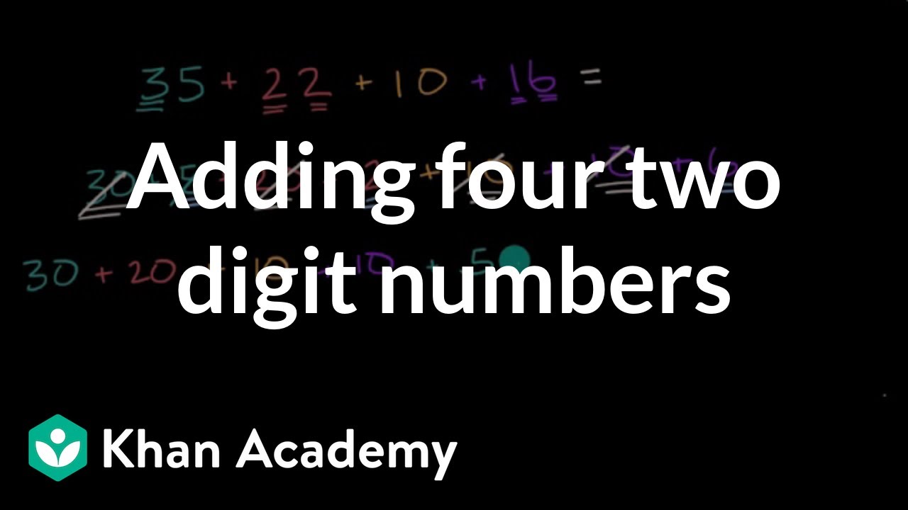 Summing Four Two-Digit Numbers