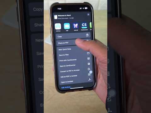 CONVERT WORD FILES to PDF on iPhone #shorts