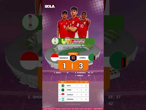 HASIL AKHIR PERTANDINGAN | TIMNAS INDONESIA U17 VS ZAMBIA U17 | PIALA DUNIA U-17 2025 | GRUP H