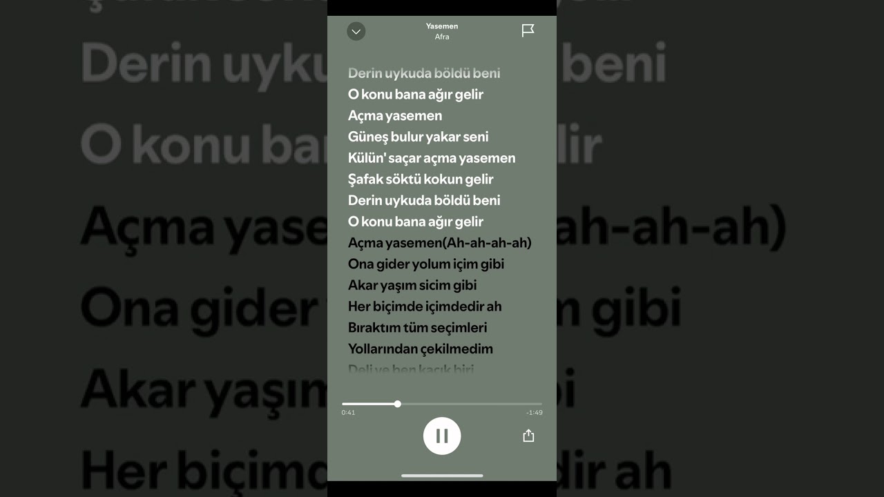 Afre - Yasemen Lyrics 🎶 | Discover on Spotify & TikTok