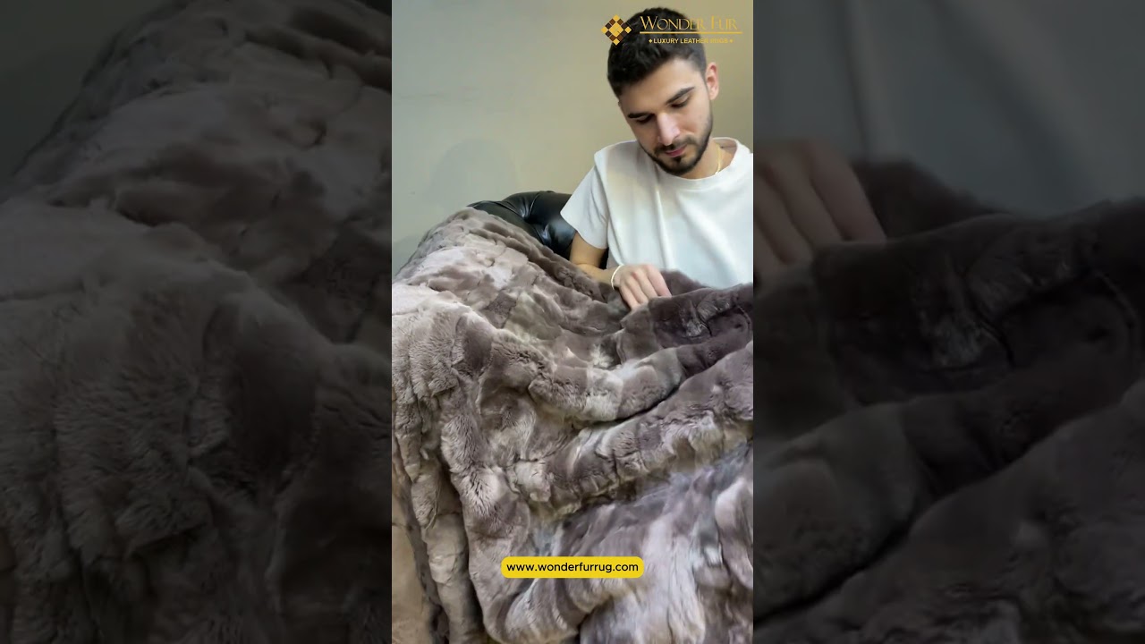 Luxury Handmade Rabbit Fur Blanket 🐇