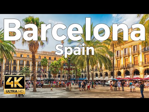 Barcelona, Spain (Catalonia) Walking Tour 4K - With Captions