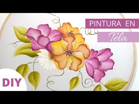 😀 Como PINTAR EN TELA, paso a paso, para principiantes.