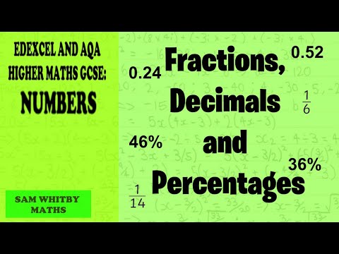 Edexcel & AQA Higher Maths GCSE: Fractions, Decimals and Percentages