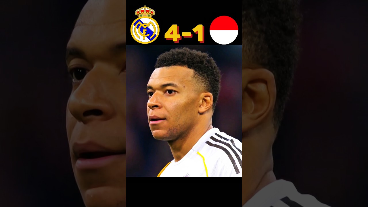 Real Madrid Destroyed Monaco 🔥🤯| Champions League | Mbappe | Bellingham #shorts #football #youtube