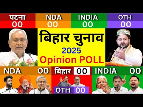 LIVE 🔴 Bihar Election 2025 | आज का बड़ा सर्वे | Nitish Vs Tejashwi में कांटे की टक्कर | BJP RJD JDU