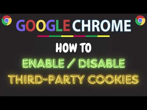 How To Enable Or Disable Third-Party Cookies In The Google Chrome Web Browser | PC Tutorial
