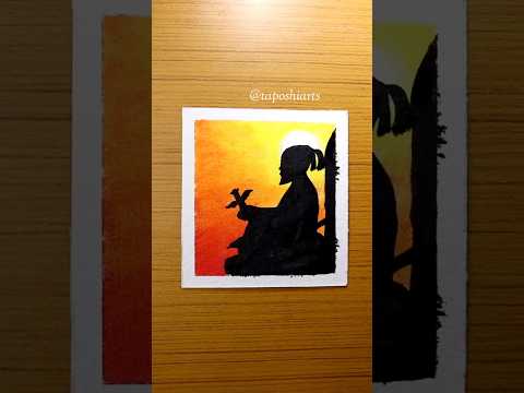 Oil pastel chatrapati shivaji maharaj painting #shorts