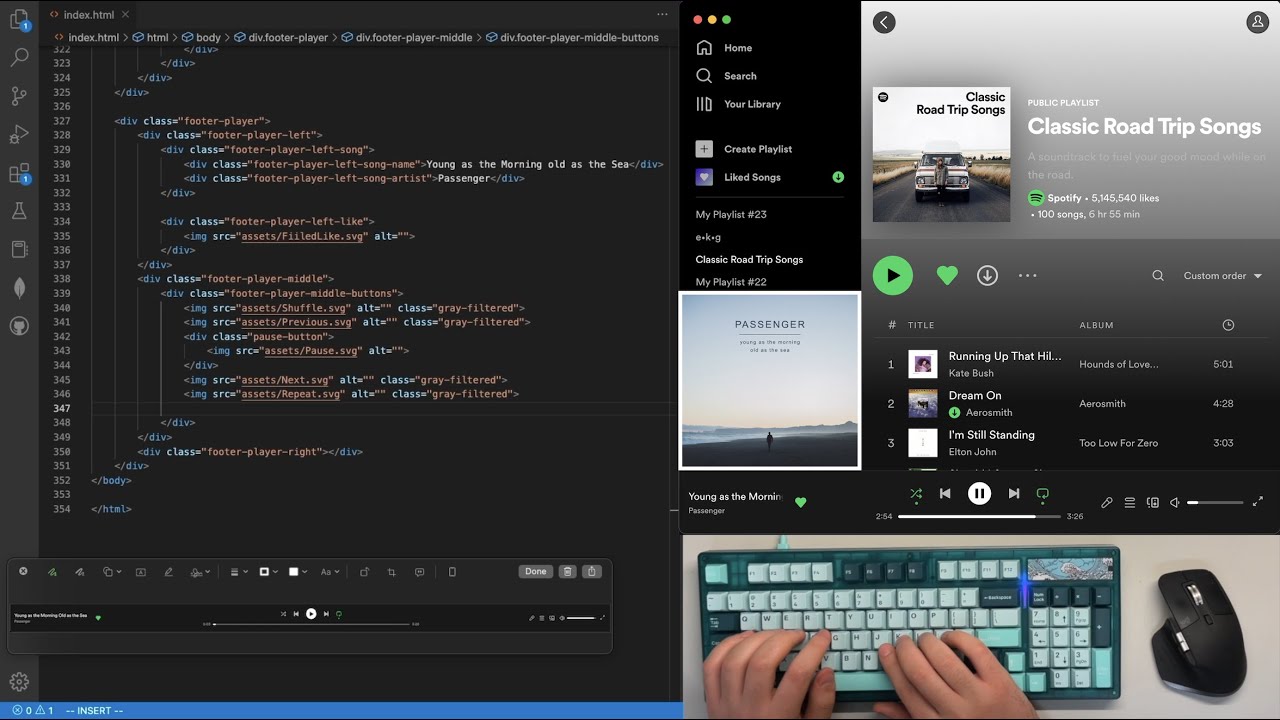 ASMR Coding: Spotify Clone with No Talking 🎧