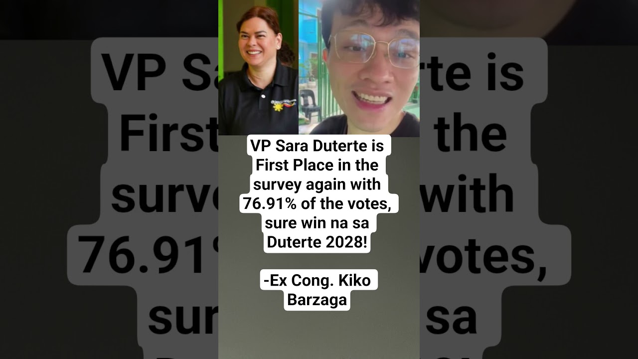 VP Sara Duterte is First Place in the survey again with 76.91% of the votes